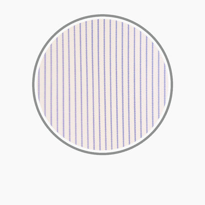 Blue and White Fine Stripe Cotton Fabric Image 2
