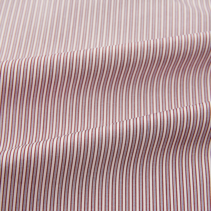 Red and Pink Ticking Stripe Mayfair Shirt Image 5
