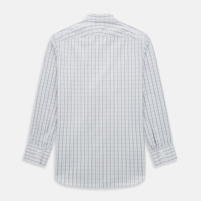 Navy and Blue Multi Tattersall Westminster Shirt Image 2