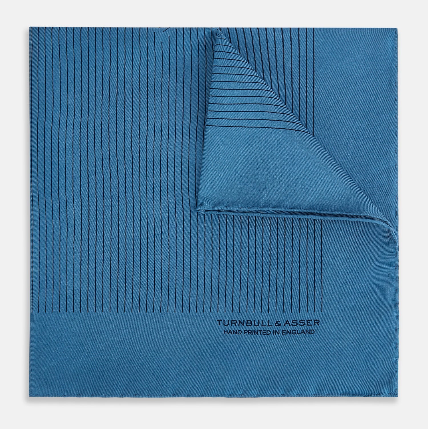 Image 1 of product Blue Stripe Silk Pocket Square