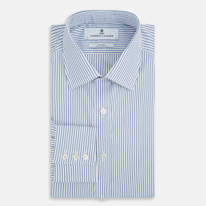 Blue Shadow Stripe Mayfair Shirt Image 4