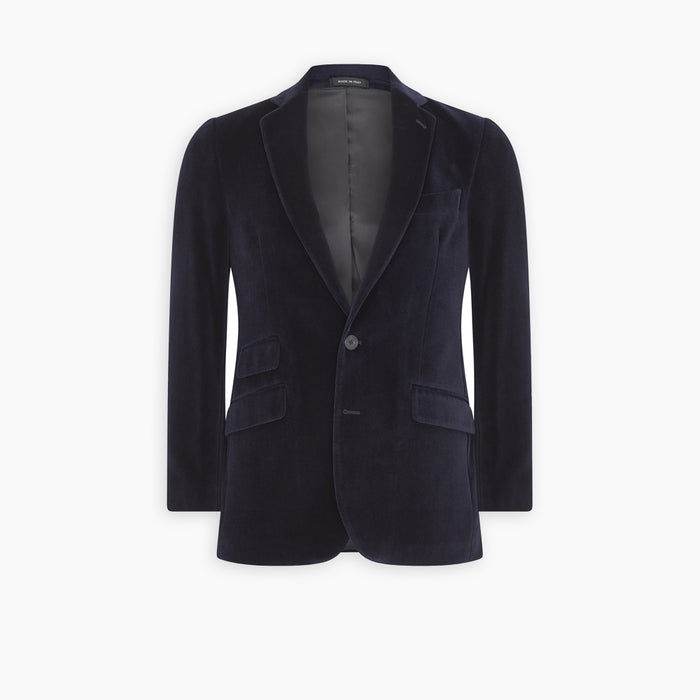 Navy Velvet Jacket Image 4