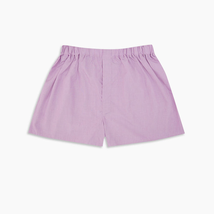 Lilac End-On-End Cotton Boxer Shorts Image 2