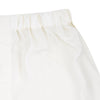 View 2 of product Turnbull & Asser Cream Silk Boxer Shorts feature an elastic waistband and a minimalist design, offering comfort and timeless style in premium silk, beautifully displayed flat on a light gray background.