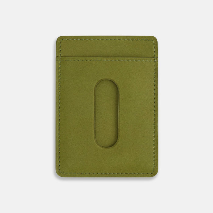 Moss Green Two-slot Card Case Image 1