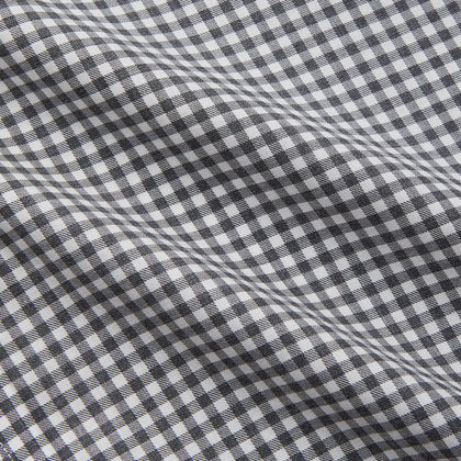 Grey Gingham Check Cotton Melange Regular Fit Mayfair Shirt Image 3