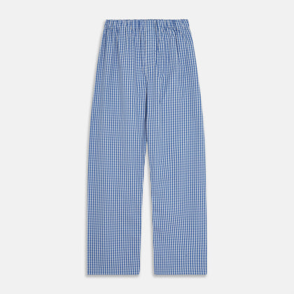 Navy Check Cotton Hastings Pyjama Trousers