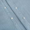 View 7 of product The Turnbull & Asser Blue and Brown Micro Shadow Check Westminster Shirt features a refined collar and white buttons, showcasing timeless British craftsmanship.