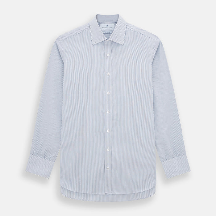 Blue Ticking Pinstripe Mayfair Shirt