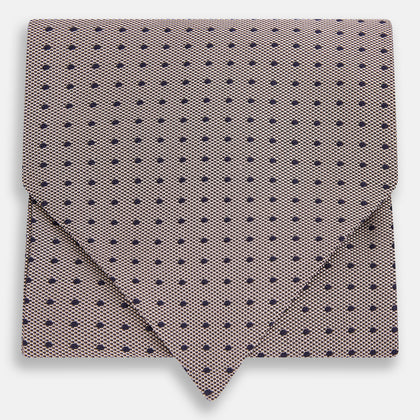 Lilac and Navy Micro Dot Silk Cravat