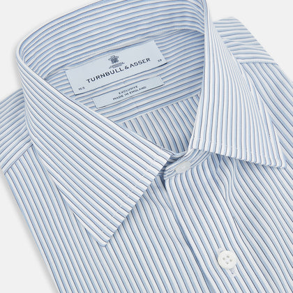 Sky Blue Shadow Pinstripe Mayfair Shirt