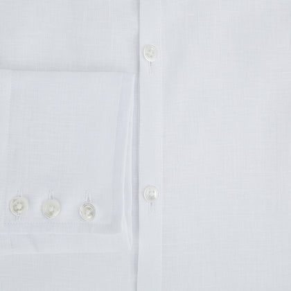White Linen Westminster Shirt Image 3