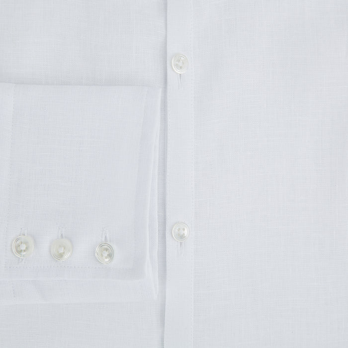 White Linen Westminster Shirt Image 3