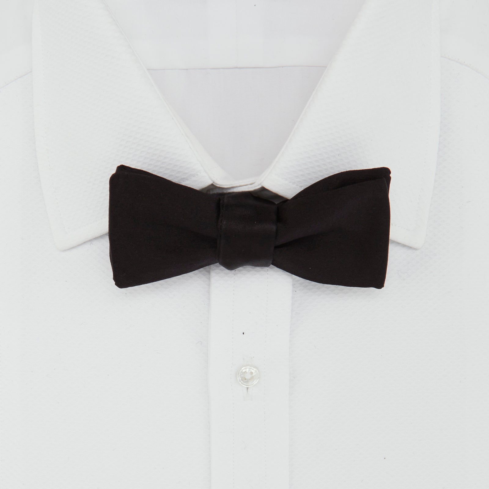 Image 2 of product Black Batwing Satin Bow Tie