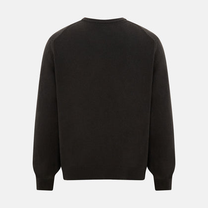 Brown Cashmere Round Neck Jumper Image 2