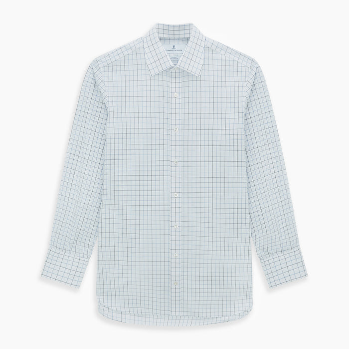 Blue Grid Check Mayfair Shirt Image 6