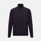 Dark Purple Fine Merino High Neck Jumper