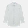View 1 of product The Turnbull & Asser Yellow Overlay Grid Check Mayfair Shirt is a long-sleeve, button-down shirt made from soft organic cotton, featuring a yellow grid check pattern and shown laid flat on a white background.