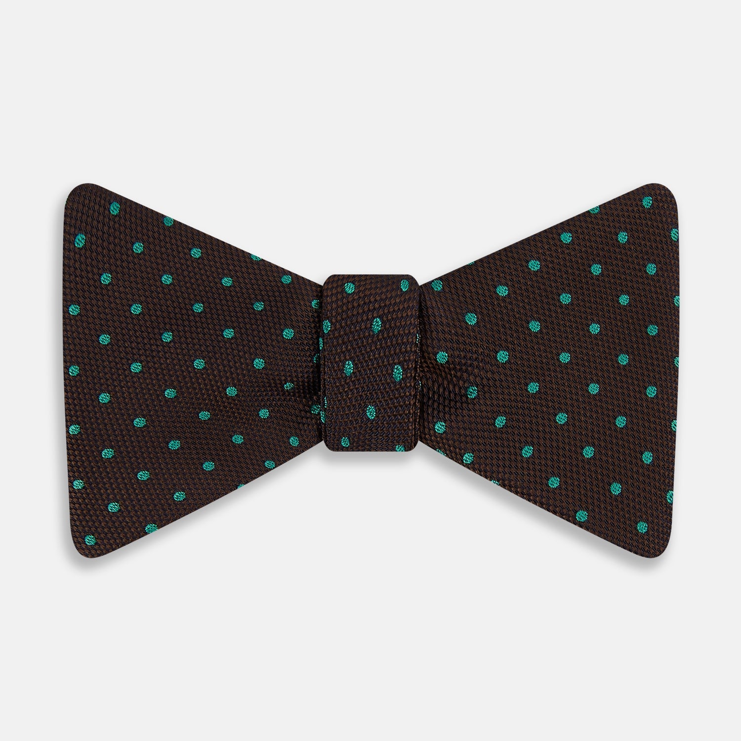 Image 1 of product Blue and Brown Micro Dot Silk Bow Tie
