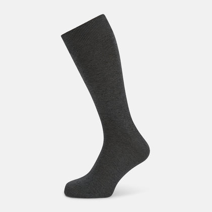 Dark Steel/Navy Polka Dot Mid-Length Socks