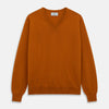 Rust Paden V-Neck Jumper