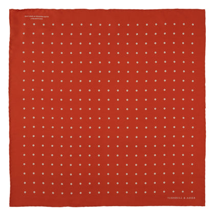 Orange Spot Silk Pocket Square