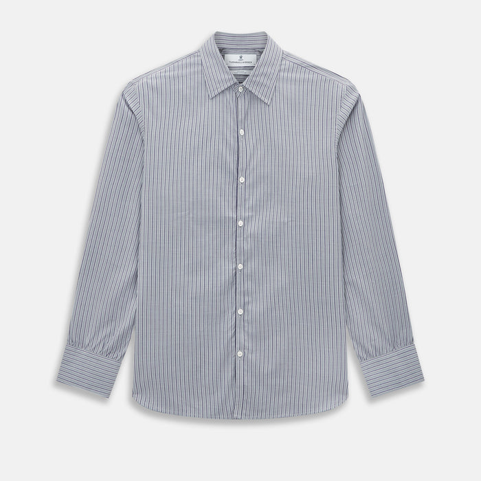 Grey Ticking Stripe Westminster Shirt