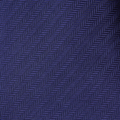 PLAIN HERRINGBONE NAVY TIE