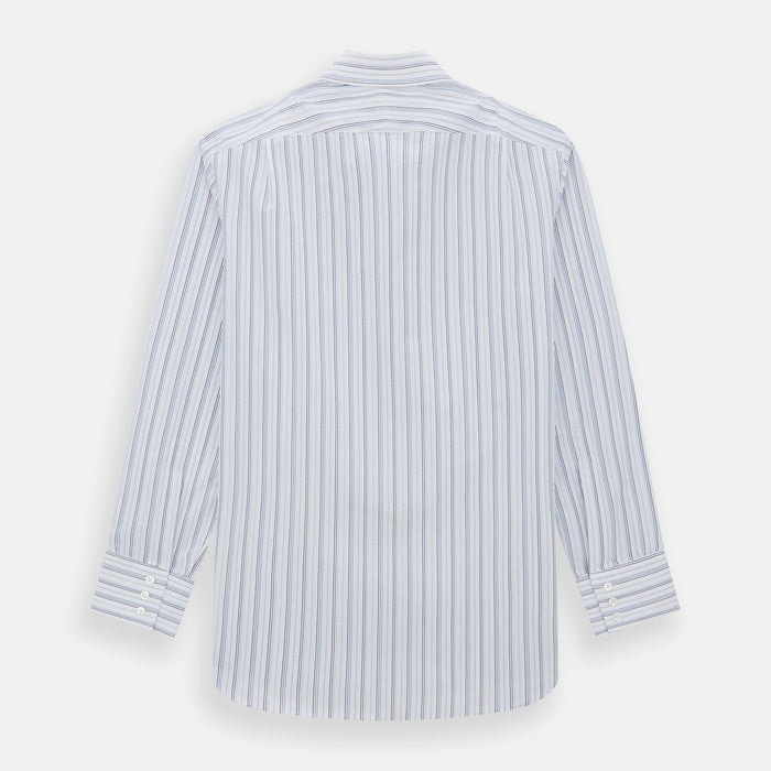 Blue Fine Multi Pinstripe Mayfair Shirt Image 5