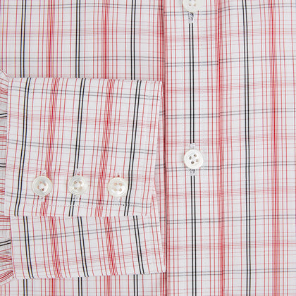 Red Multi Check Mayfair Shirt Image 3