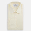 Cream Cotton Shirt with T&A Collar and 3-Button Cuffs