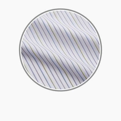 Purple Multi-stripe Cotton Fabric Image 2