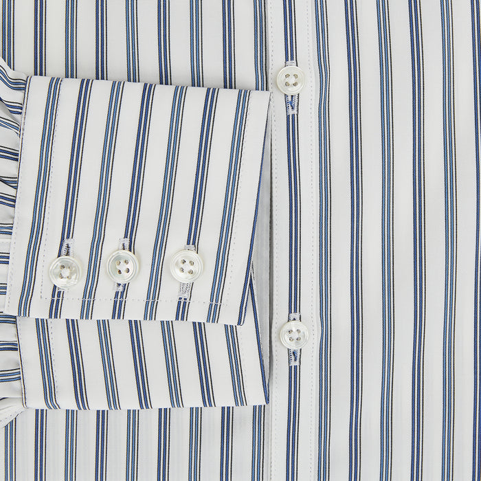 Sapphire Blue Multi Track Stripe Westminster shirt Image 3