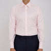 Pink Herringbone Superfine Cotton Shirt with T&A Collar and 3-Button Cuffs