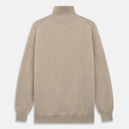 Beige Lennox Half-Zip Jumper Image 2