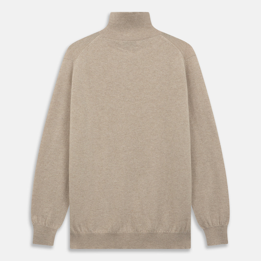 Beige Lennox Half-Zip Jumper