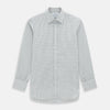 View 1 of product The Turnbull & Asser Forest Green with Multi-Hued Graph Check Mayfair Shirt is a long-sleeve button-up with a classic collar and buttoned cuffs, featuring fine British craftsmanship, shown flat on a white background.