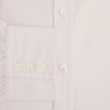 View 4 of product The Soft Pink Mayfair Shirt by Turnbull & Asser is a long-sleeved, sanforised cotton button-up with a classic collar, white buttons, and buttoned cuffs, shown against a plain white background.