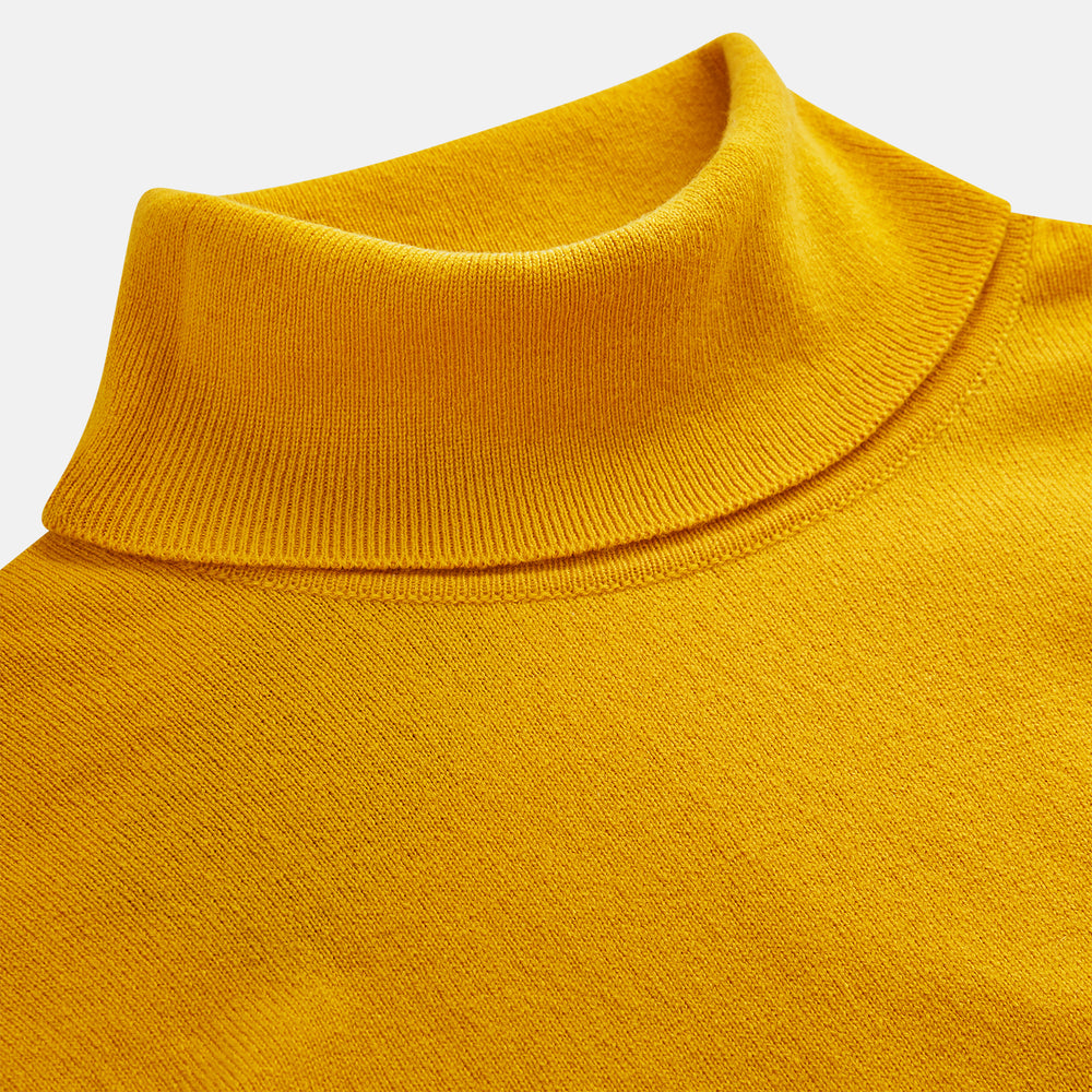 Gold Aubrey Cashmere Roll Neck Jumper