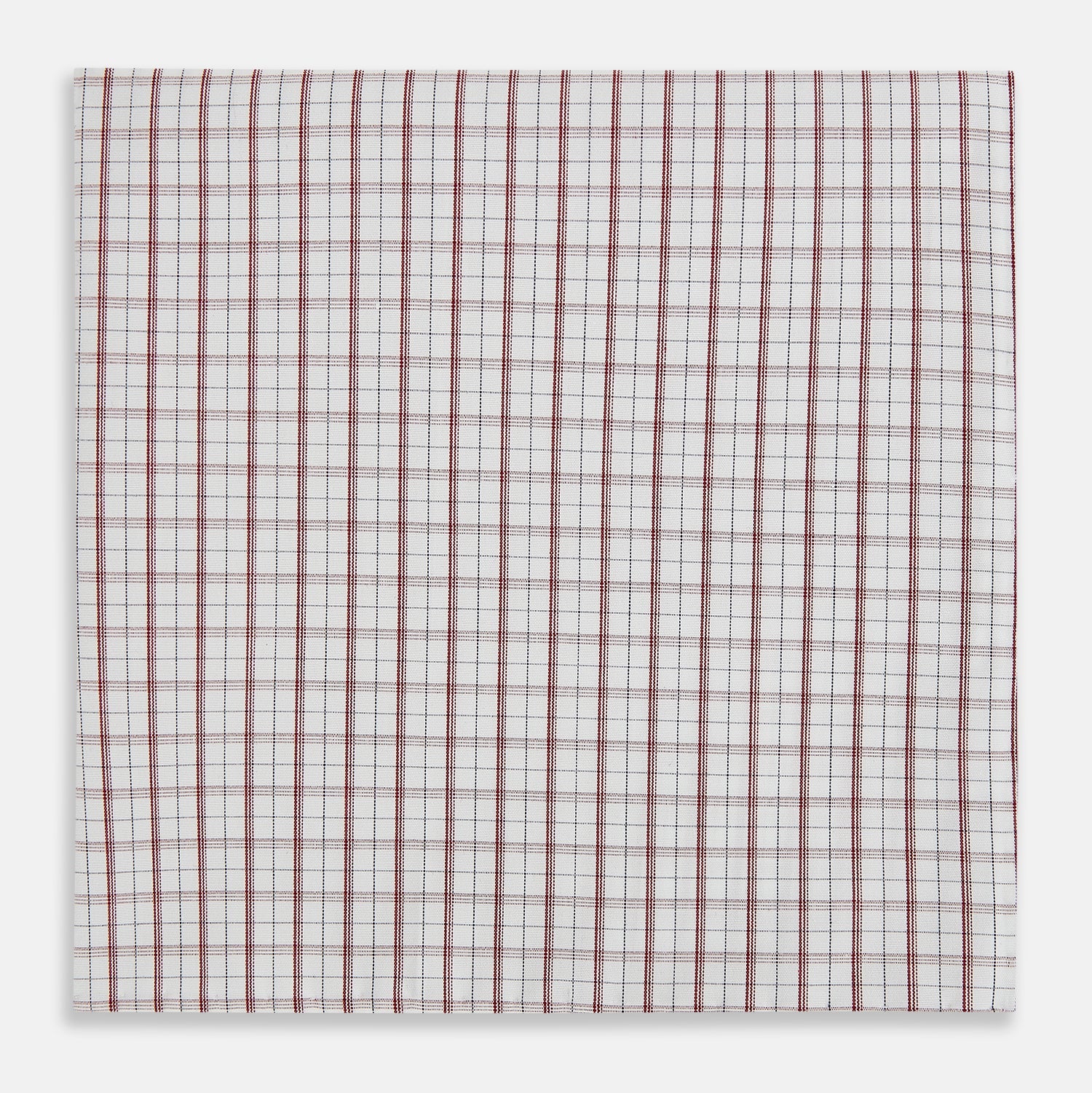Image 3 of product Red Tattersall Check Hand-Rolled Handkerchief