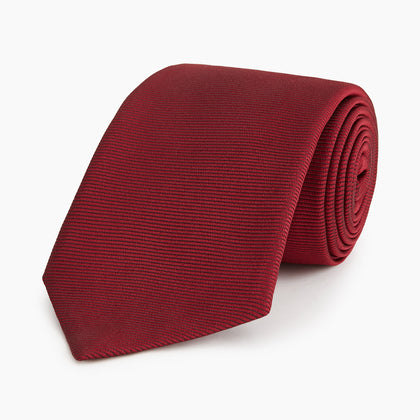 HORIZONTAL TWILL BURGUNDY TIE Image 4