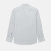 View 3 of product The Pale Blue and Navy Grid Check Westminster Shirt by Turnbull & Asser features a button-down front and pointed collar, highlighting fine British craftsmanship, displayed on a white background.