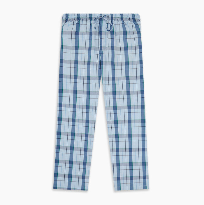 Blue Multi Check Pyjama Trousers Image 4
