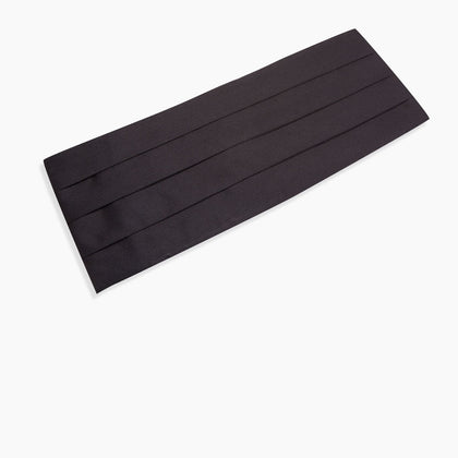 Black Satin Cummerbund Image 2