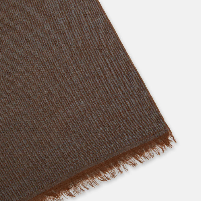 Brown and Grey Melange Cashmere Scarf Image 1