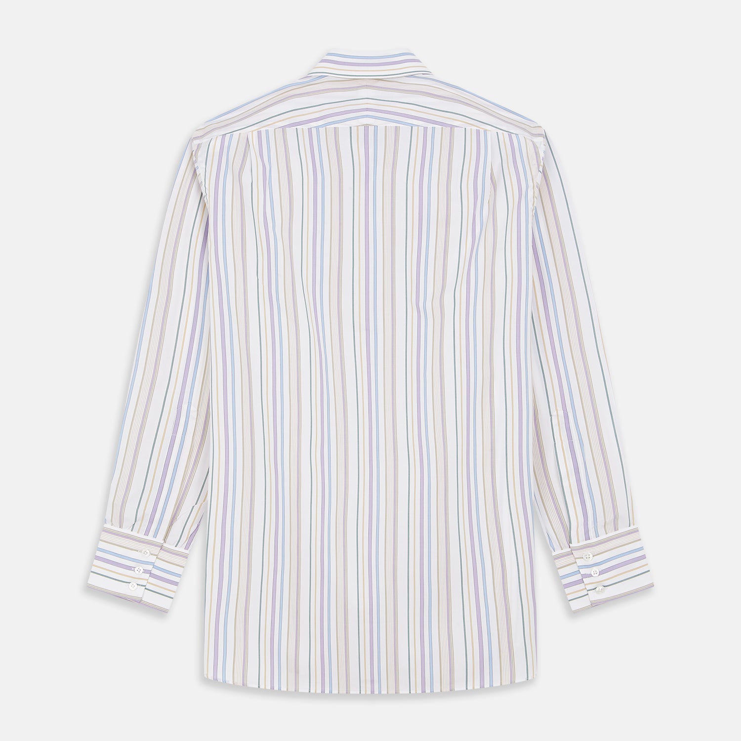 Colourful Garden Multi Stripe Cotton Regular Fit Mayfair Shirt