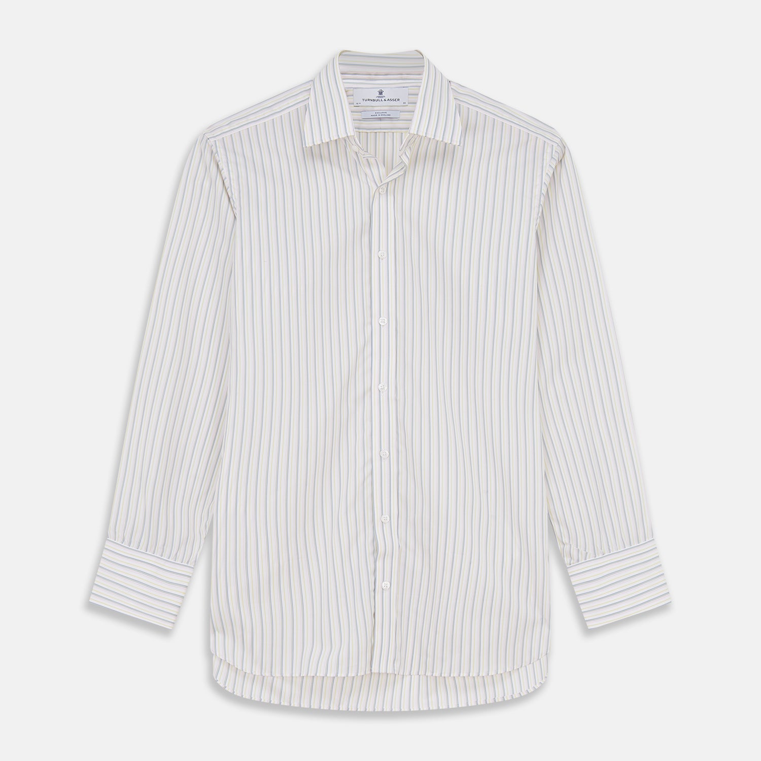 Green Multi Stripe Cotton Regular Fit Mayfair Shirt