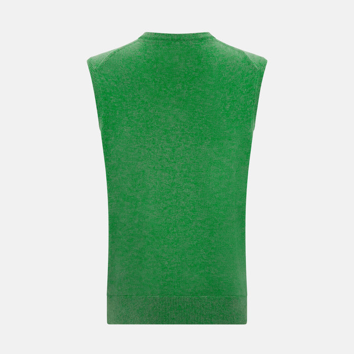 Fern Green V-neck Sleeveless Vest Image 2