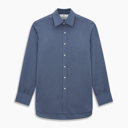 Mid Blue Red Stripe Regular Fit Mayfair Shirt Image 5