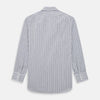 View 3 of product The Turnbull & Asser Purple Multi Check Mayfair Shirt is a long-sleeved, button-up cotton shirt with a collar and purple check pattern, perfect for formal wear and shown against a plain white background.